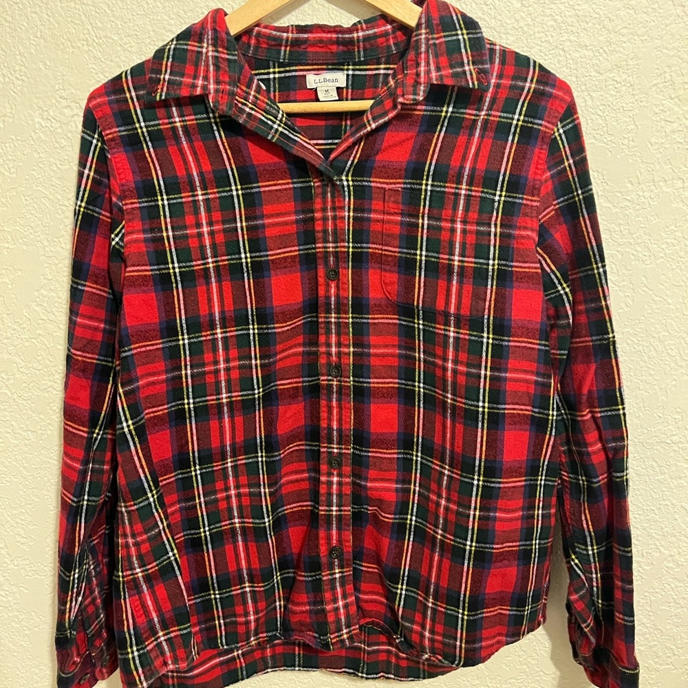 L.L Bean Plaid Flannel Shirt